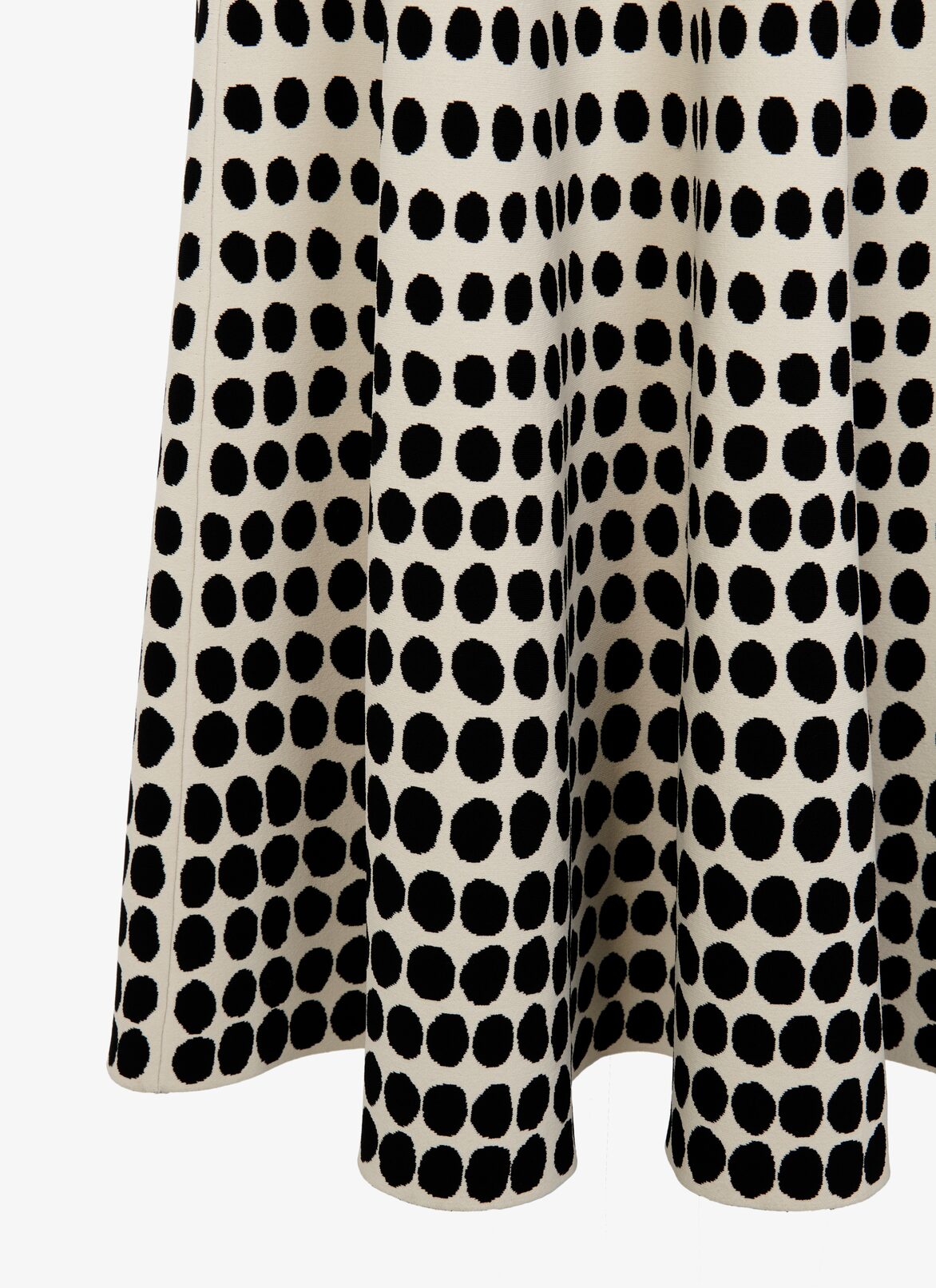 Flared Mesh Midi Dress ALAÏA WHITE/BLACK FLARED MESH MIDI DRESS